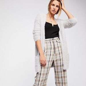 Free People 🩶 Faux Fur Cardigan